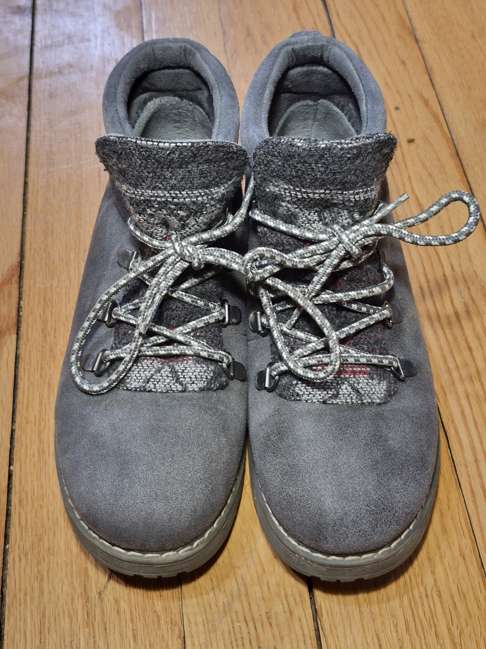 Skechers Gray Memory Foam Lace-Up Suede-Style Boots